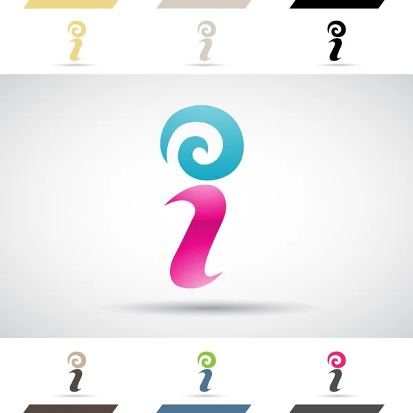 Logo şekiller ve simgelerin harf ı — Stok Vektör