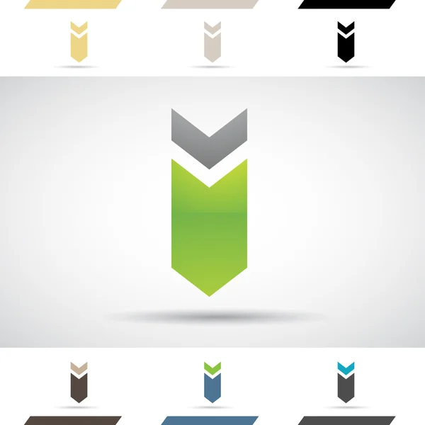 Logo Shapes en pictogrammen van de Letter I — Stockvector