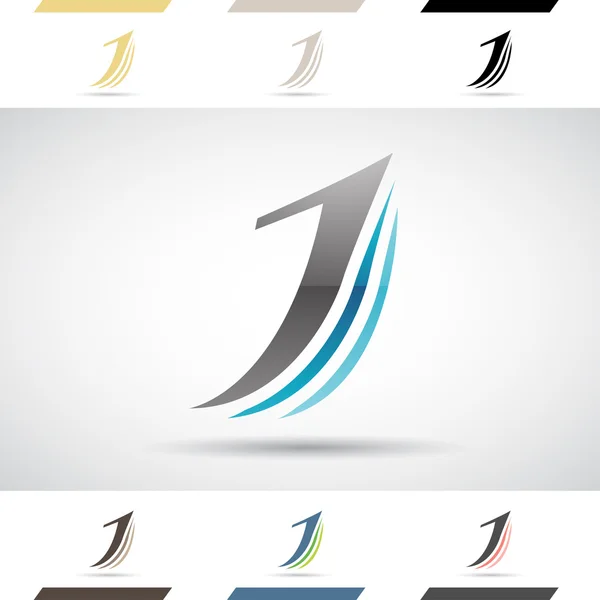 Formas do logotipo e ícones da letra J — Vetor de Stock