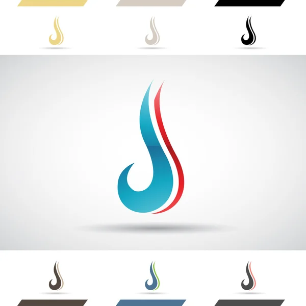 Logo Shapes and Icons of Letter J — Stock Vector