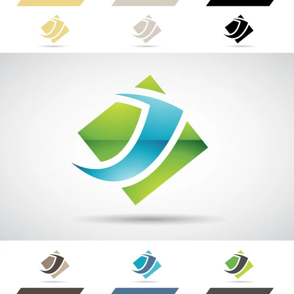 Logo Shapes and Icons of Letter J — Stock Vector