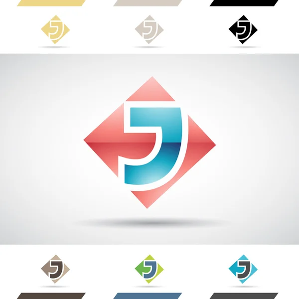 Logo Shapes en pictogrammen van brief J — Stockvector