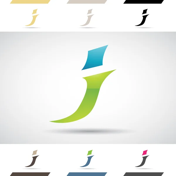 Logo Shapes and Icons of Letter J — Stock Vector