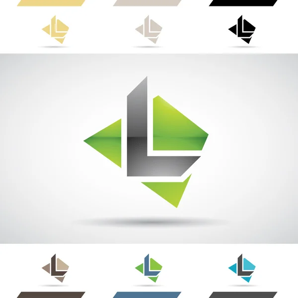 Logo Formas e iconos de la letra L — Archivo Imágenes Vectoriales
