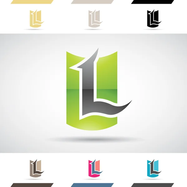 Logoformen und Buchstabensymbole l — Stockvektor