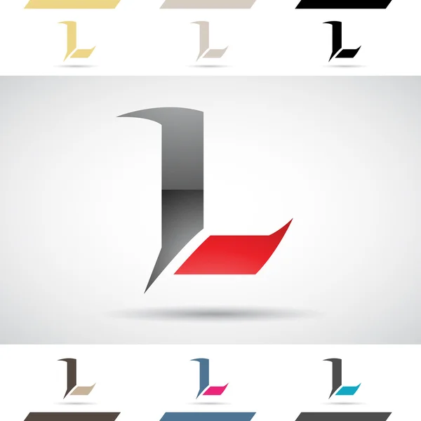 로고 모양 및 편지 L의 아이콘 — 스톡 벡터