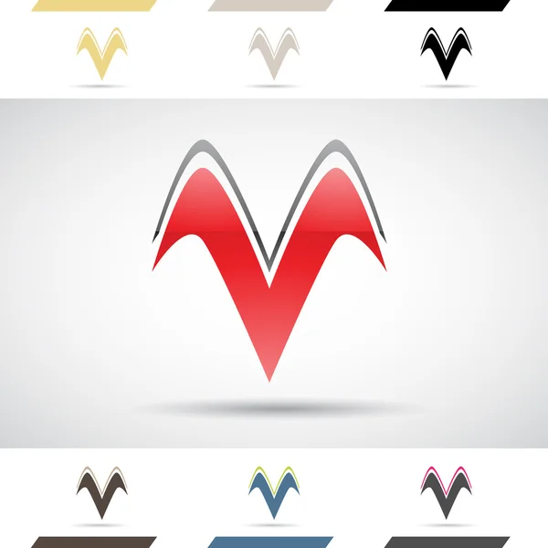 Logo Shapes and Icons of Letter V — Stock Vector