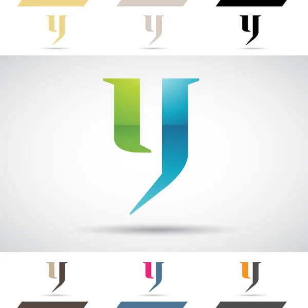 Logo Shapes and Icons of Letter Y — Stock Vector