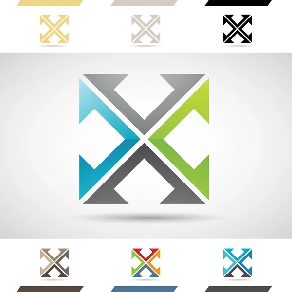 Logo Shapes and Icons of Letter X — Stock Vector