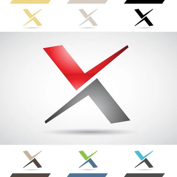 Logo Shapes and Icons of Letter X — Stock Vector