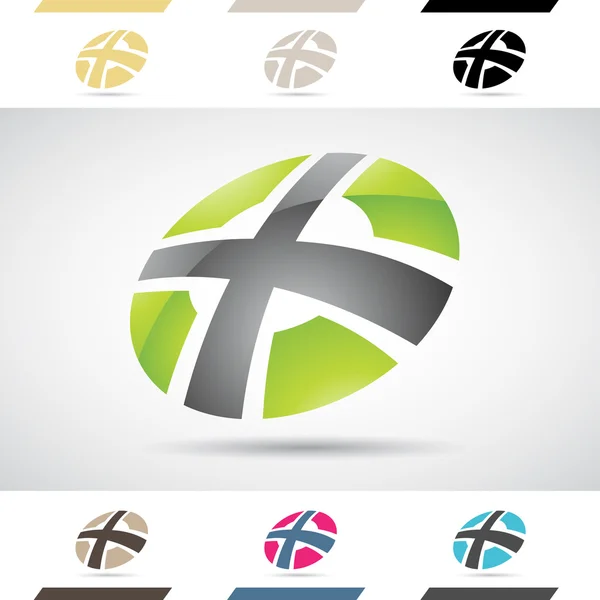 Forme del logo e icone della lettera X — Vettoriale Stock