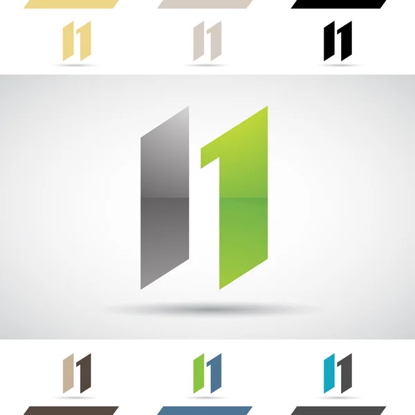 Логотип фігури та іконки літера N — стоковий вектор