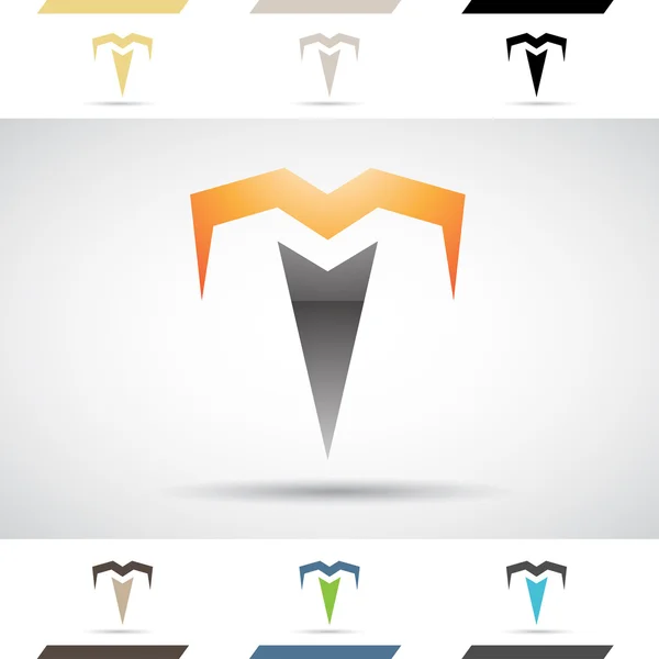 Formas do logotipo e ícones da letra T — Vetor de Stock