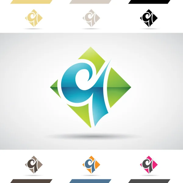 Logo Shapes en pictogrammen voor de Letter Q — Stockvector