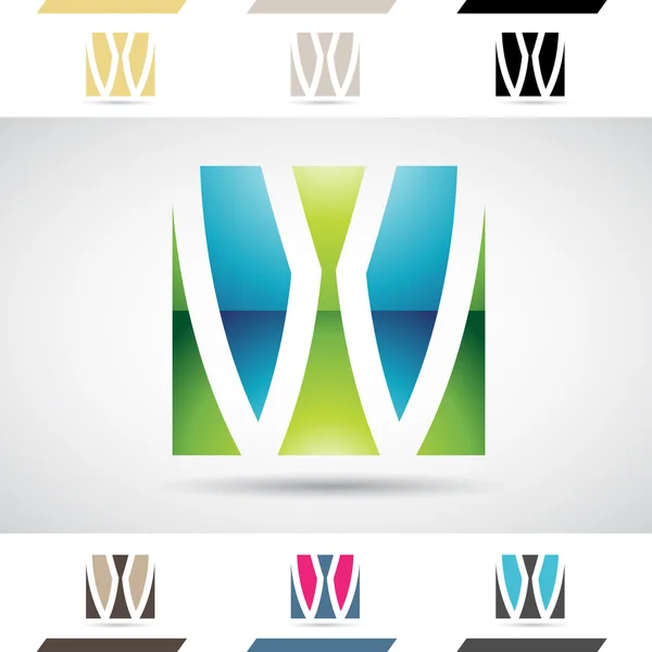 Logo Shapes en pictogrammen voor Letter W — Stockvector