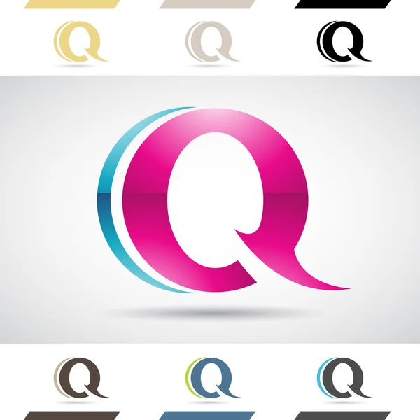 Logo Shapes and Icons of Letter Q — Stock Vector