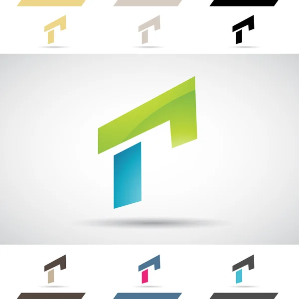 Logo Shapes and Icons of Letter R — Stock Vector