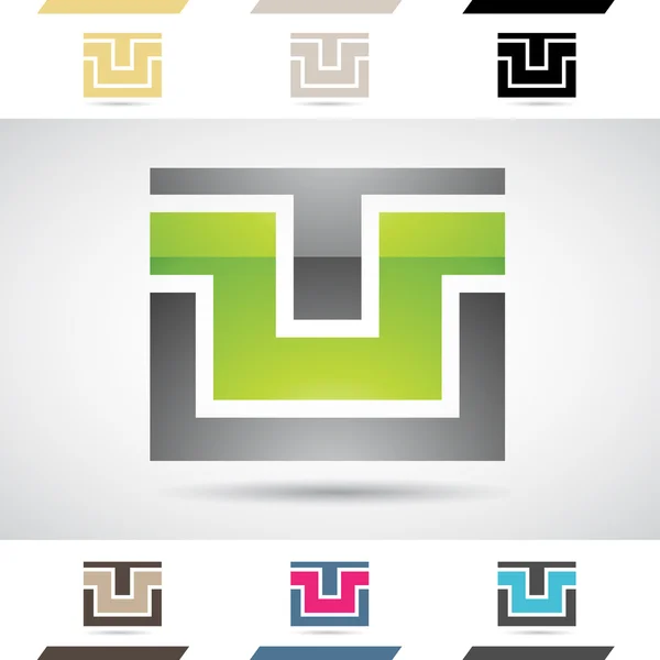 Logo Shapes and Icons of Letter U — Stock Vector