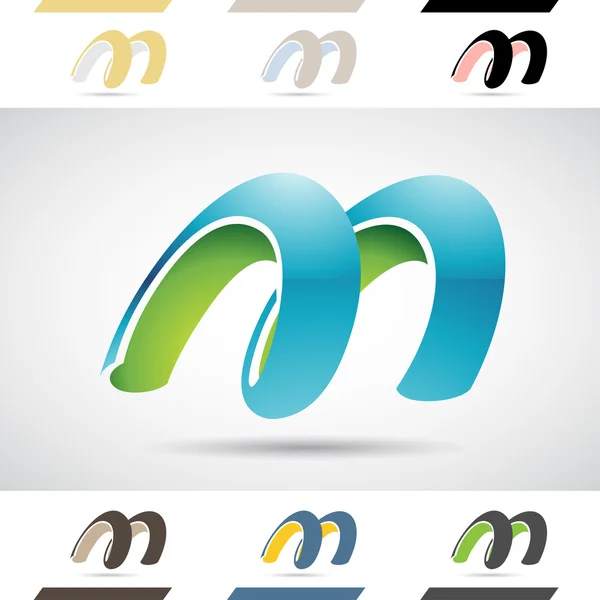 Formas do logotipo e ícones da letra M — Vetor de Stock