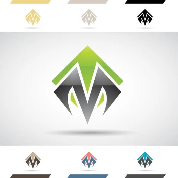 Logo Shapes en pictogrammen van Letter M — Stockvector