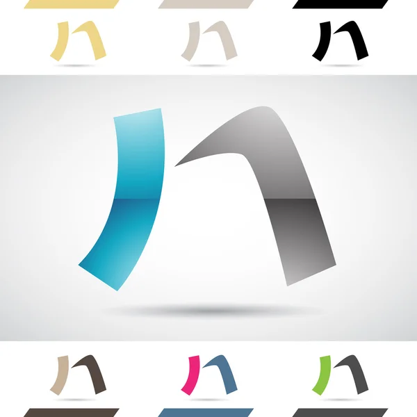 Logo Shapes and Icons of Letter N — Stock Vector