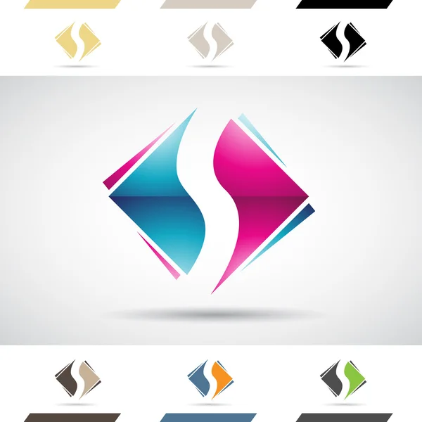 Logo şekiller ve simgelerin Harf S — Stok Vektör