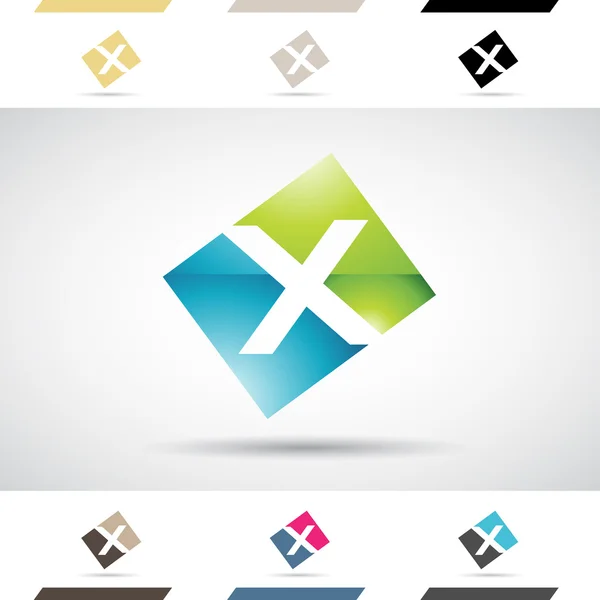 Logo Shapes and Icons of Letter X — Stock Vector