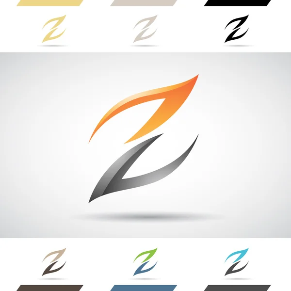 Formas do logotipo e ícones da letra Z — Vetor de Stock