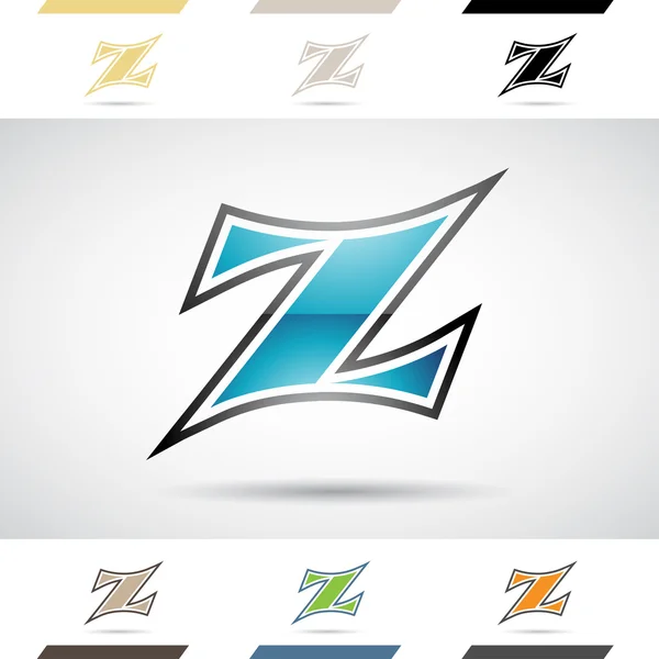 Formas do logotipo e ícones da letra Z — Vetor de Stock