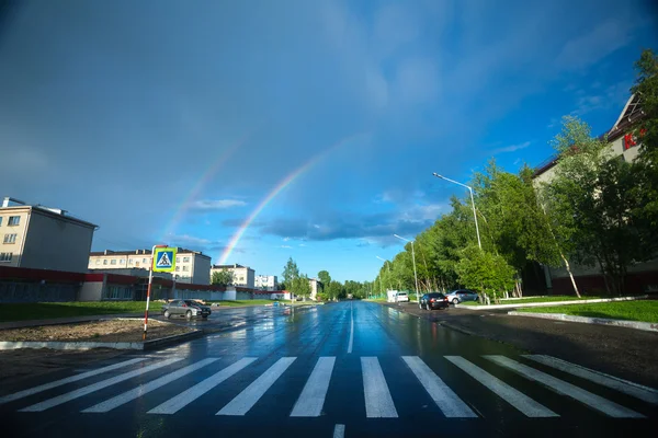 Duplo arco-íris após a chuva — Fotografia de Stock