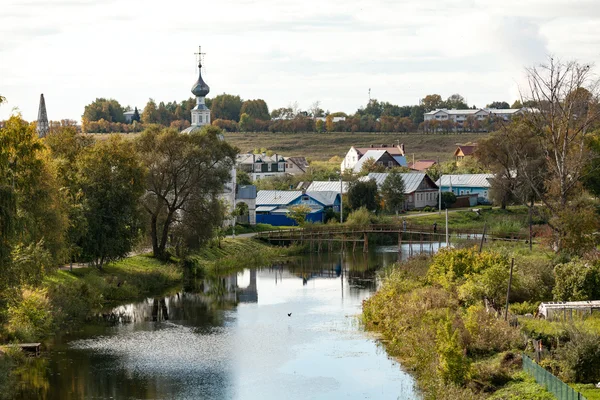 Landscape in Russian village Suzdal. 2015 — Zdjęcie stockowe
