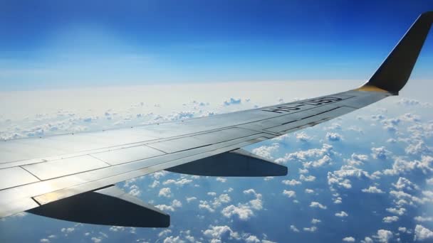 Blick aus dem Flugzeugfenster — Stockvideo