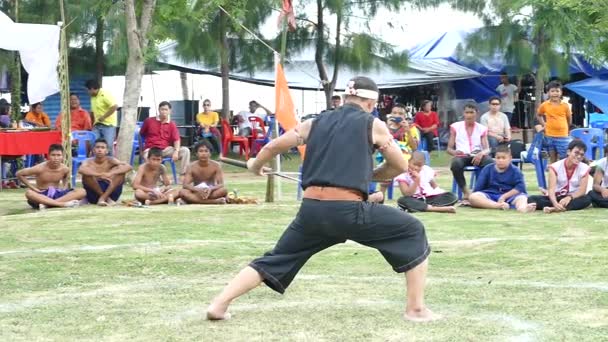 Suratthani Таїланд Тайська меч боротьби — стокове відео