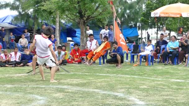 Suratthani Таїланд Тайська меч боротьби — стокове відео