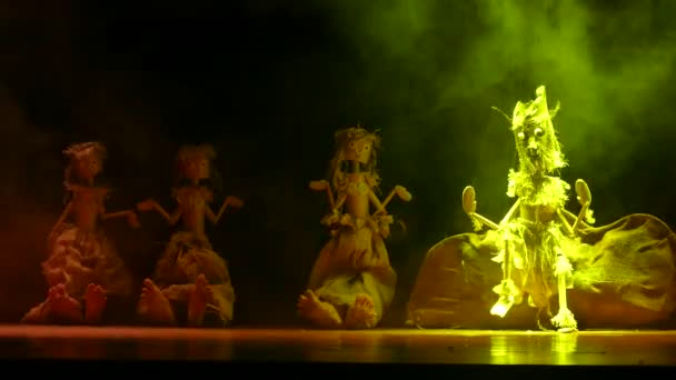 Театр ляльок в 4-й міжнародної маріонетка фестиваль га noi 2015 — стокове відео