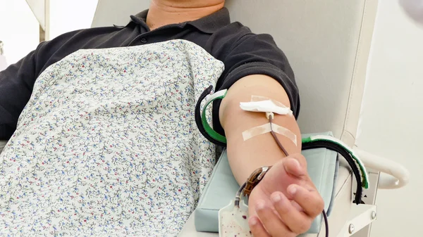 Férfi Donorok Vért Önként — Stock Fotó