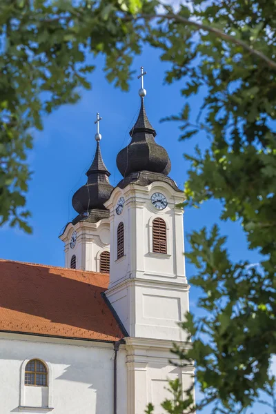 Torre de la iglesia en Tihany — Foto de Stock