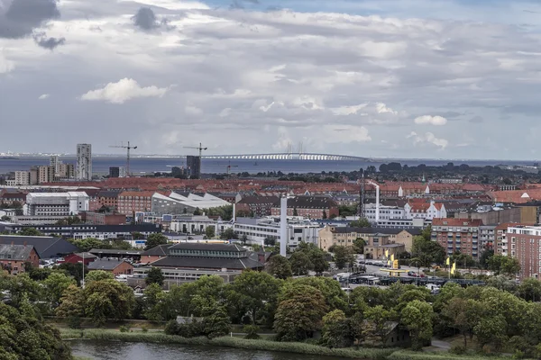 Kopenhagen en erusunnsky brug — Stockfoto