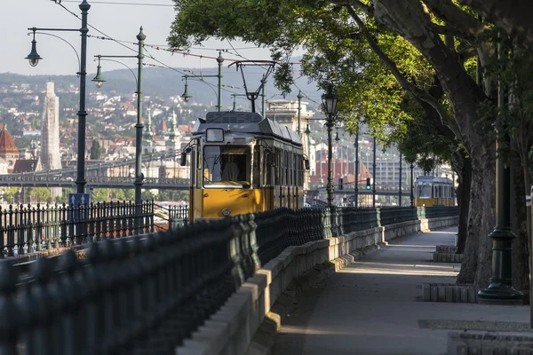 Yellow tram — Stock Photo, Image