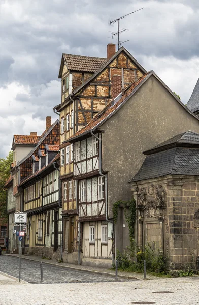 Old houses in the national style in the city center — Stock Photo, Image