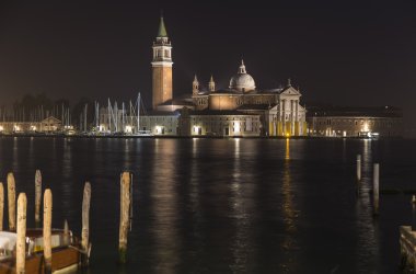 Gece San Giorgio Maggiore Kilisesi