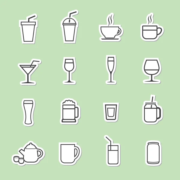Set of drinks icon — Stock Vector