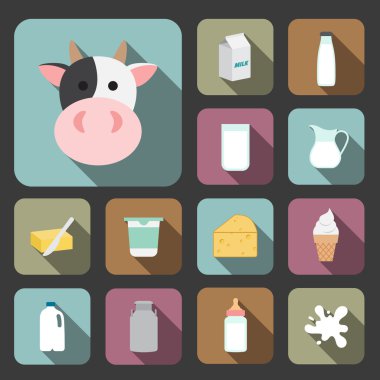 süt ürün Icon set
