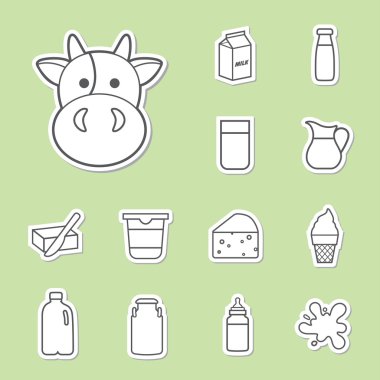süt ürün Icon set