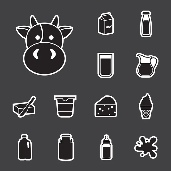 Melk product pictogramserie — Stockvector