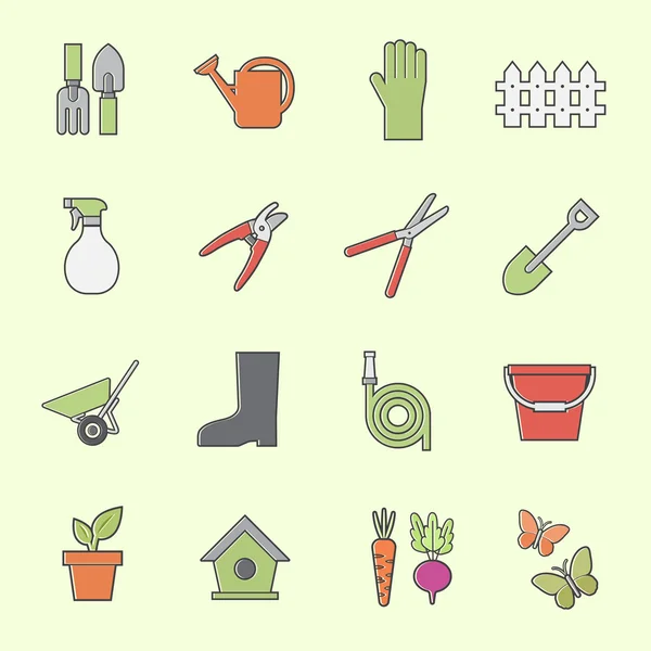 Ikonę narzędzia ogrodnicze — Wektor stockowy
