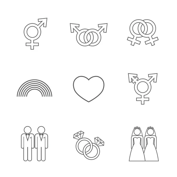 Ícone de símbolo LGBT — Vetor de Stock