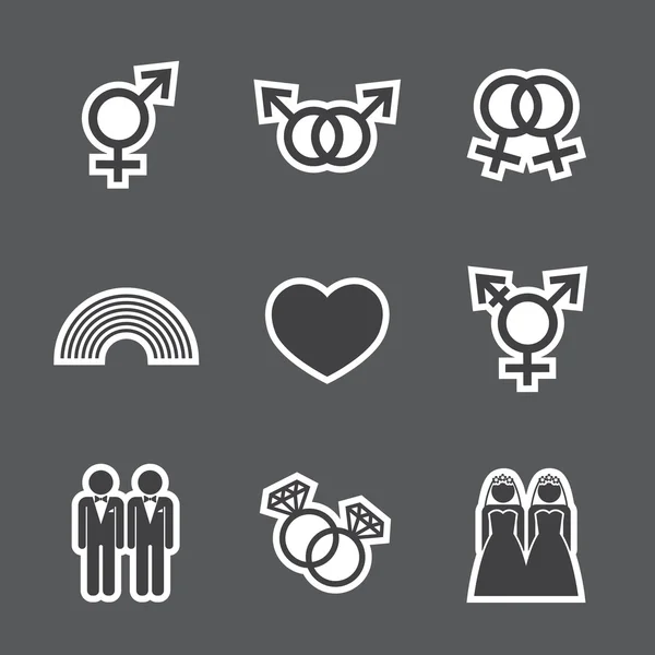 Ícone de símbolo LGBT — Vetor de Stock