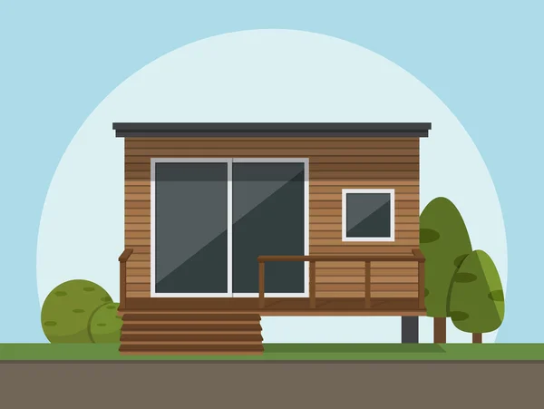 Icono de la casa. Ilustración vectorial en estilo plano . — Vector de stock