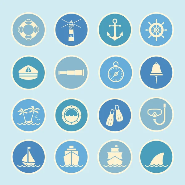 Marine and nautical icon — Stock Vector